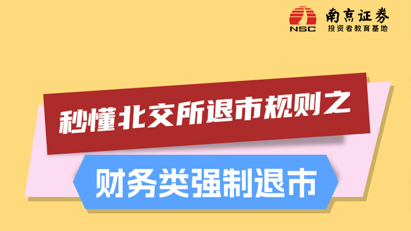 秒懂北交所退市规则之财务类强制退市