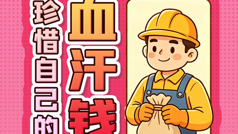 防非宣传口号09-珍惜自己的血汗钱、保卫父母的养老钱、守住子女的读书钱