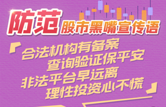 防范股市黑嘴宣传语9——合法机构有备案 查询验证保平安 非法平台早远离 理性投资心不慌