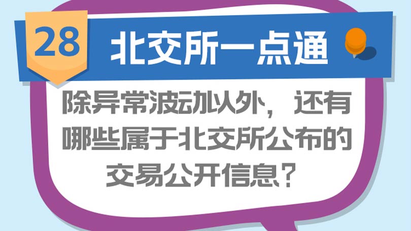 28.【北交所一点通】除异常波动以外，还有哪些属于北交所公布的交易公开信息？